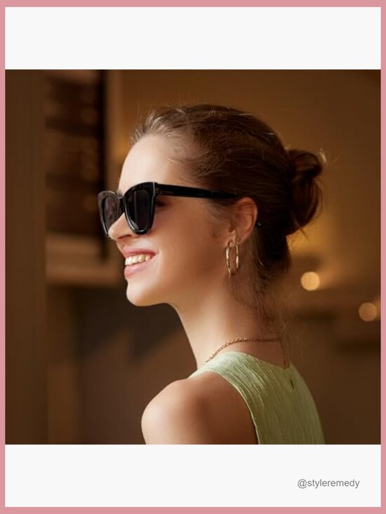 Retro Cat Eye Sunglasses Vintage Square Tortoise Shell Fashion Cateye main image 5